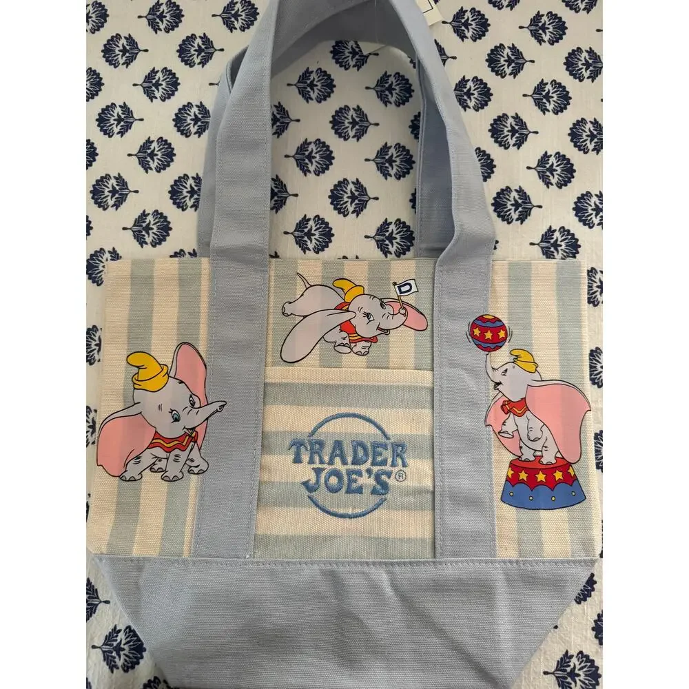 Disney Dumbo Striped Custom Made Trader Joes Mini Tote